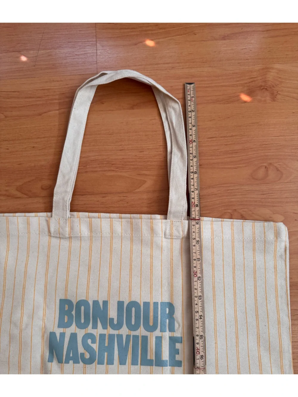 New Sezane Bonjour Nashville Canvas Tote Bag